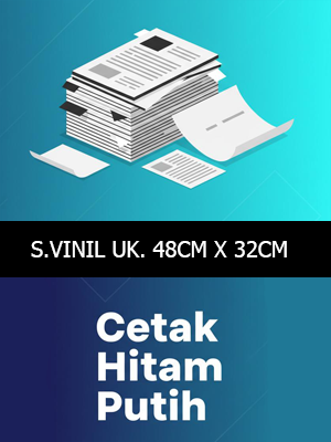 HITAM PUTIH S.VINIL UK (48CM X 32CM)